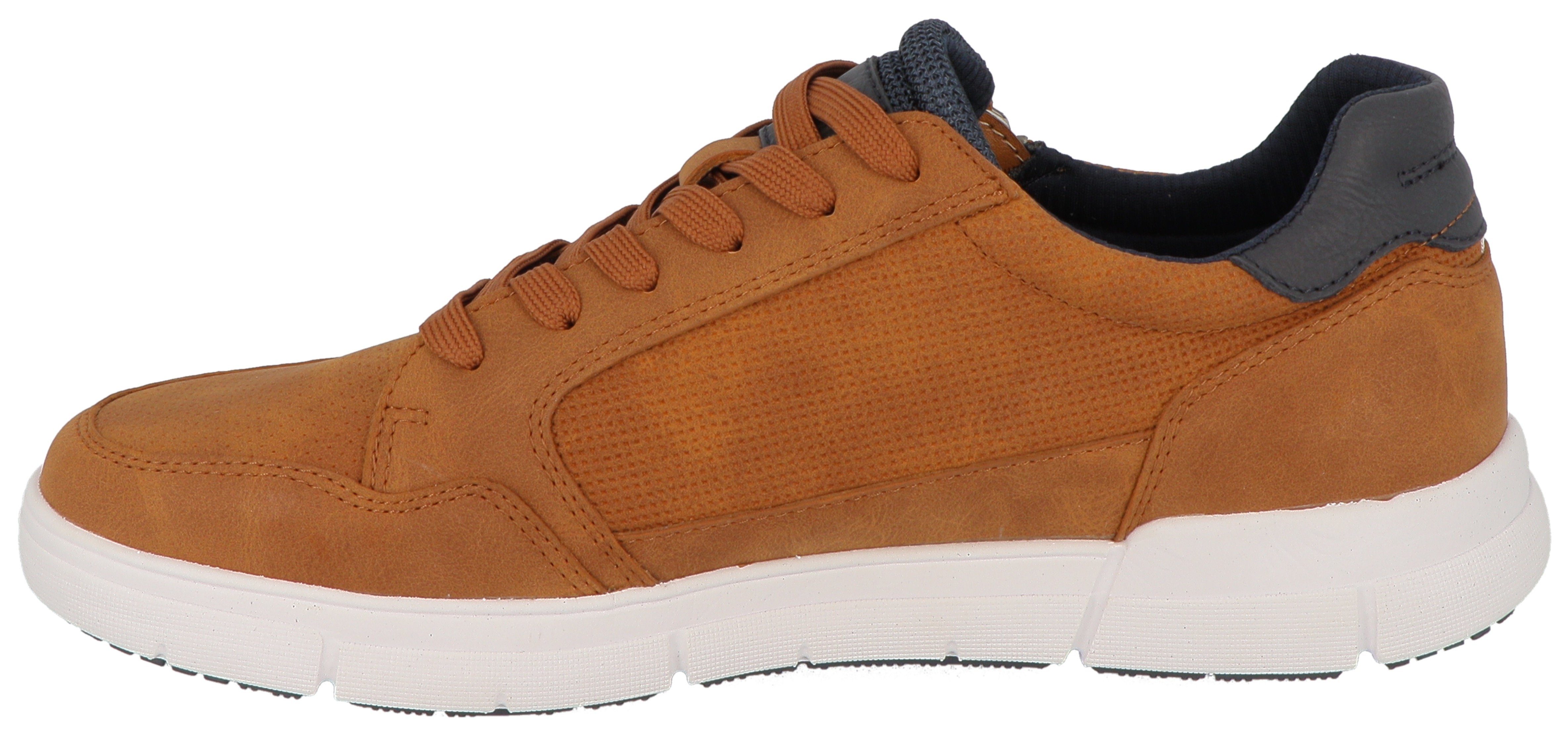 TOM mit Kontrastbesatz cognac TAILOR Sneaker