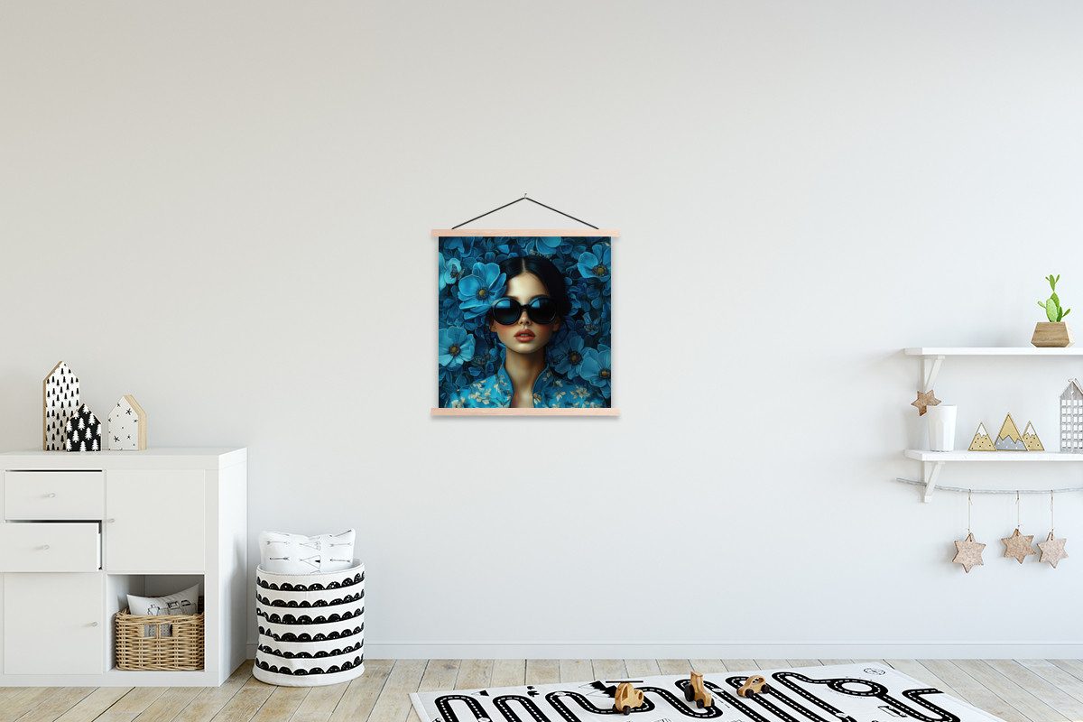 MuchoWow Poster Frau - Blumen - günstig online kaufen