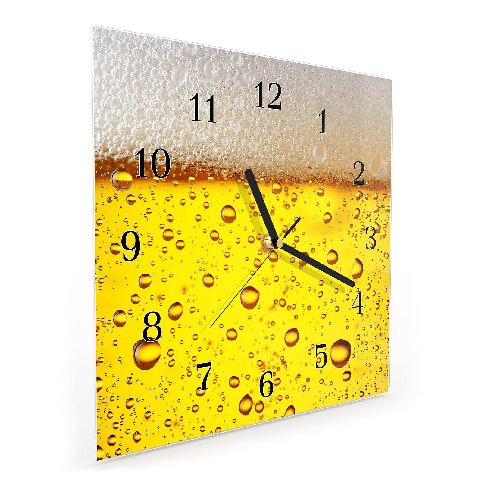 Glasuhr 30 Bier Größe Wanduhr Wanduhr mit Motiv Primedeco Eiskaltes Wandkunst 30 x cm