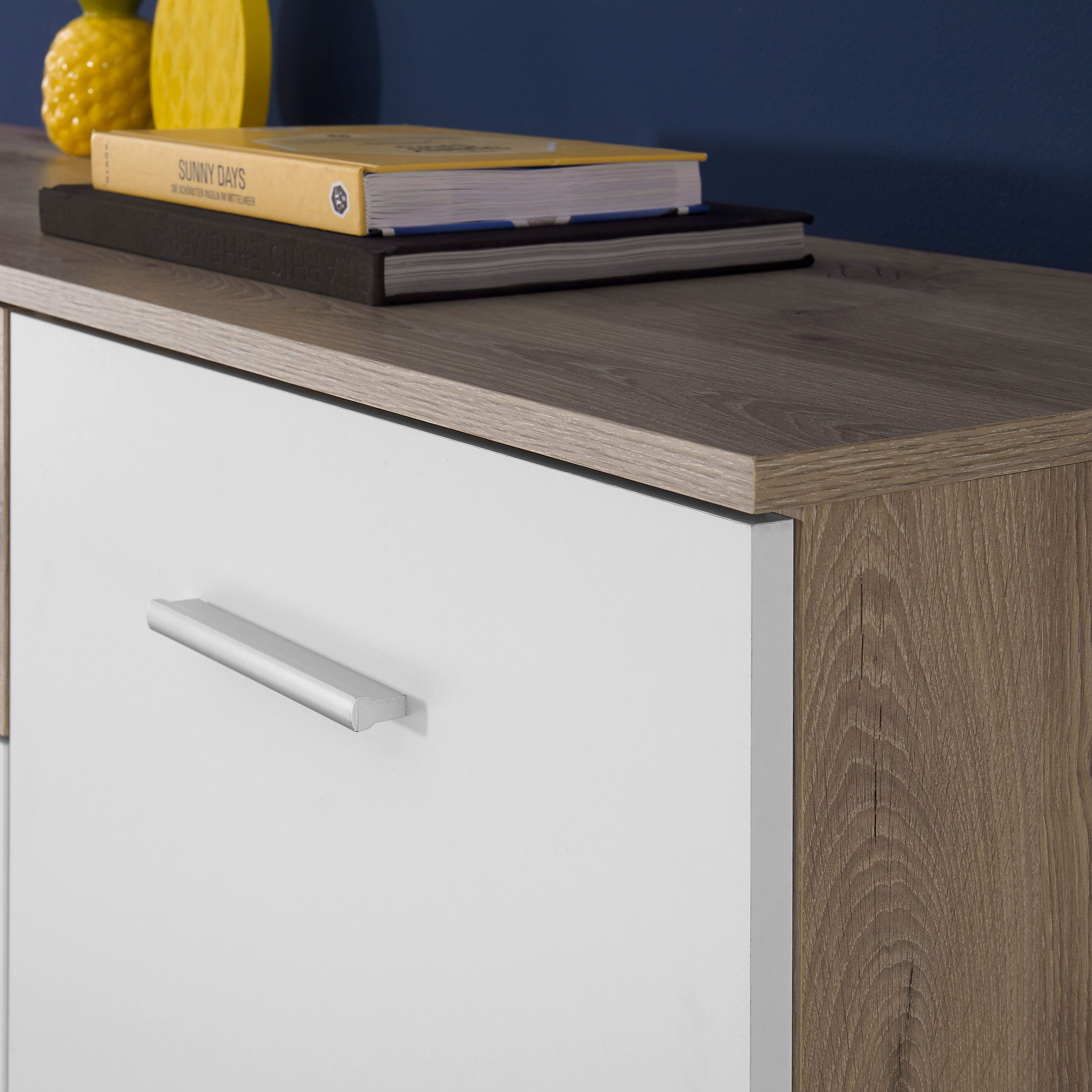 Bega Consult Sideboard Sideboard BZ5095 weiß Eiche 3 Türen günstig online kaufen