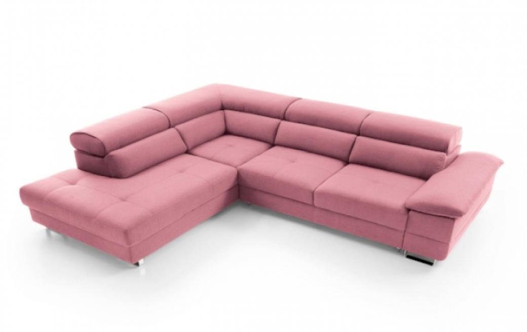 JVmoebel Ecksofa Modern Ecksofa L Form Couch Sofa Polstersofa 4 Sitz, 2 Teile, Made in Europe Rosa | Ecksofas