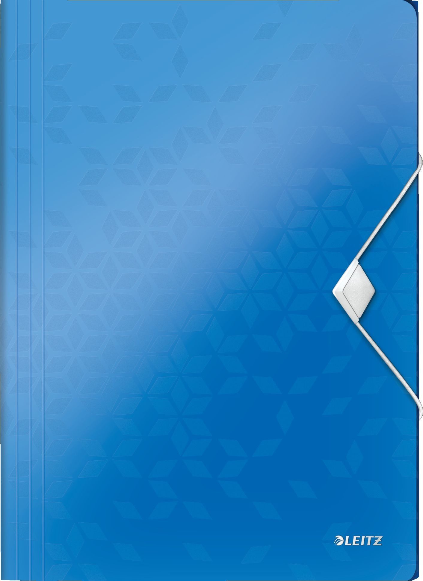 Fächermappe Eckspannmappe Wow A4 PP mit Klappen blau metallic