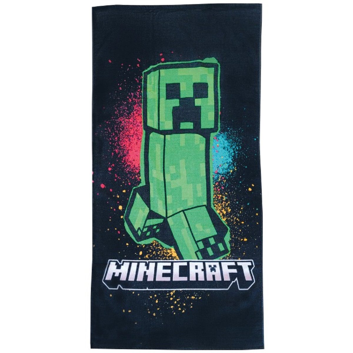 Minecraft Strandtuch Handtuch 70x140 cm Baumwolle weich Badetuch saugfähig Duschtuch, (Packung)