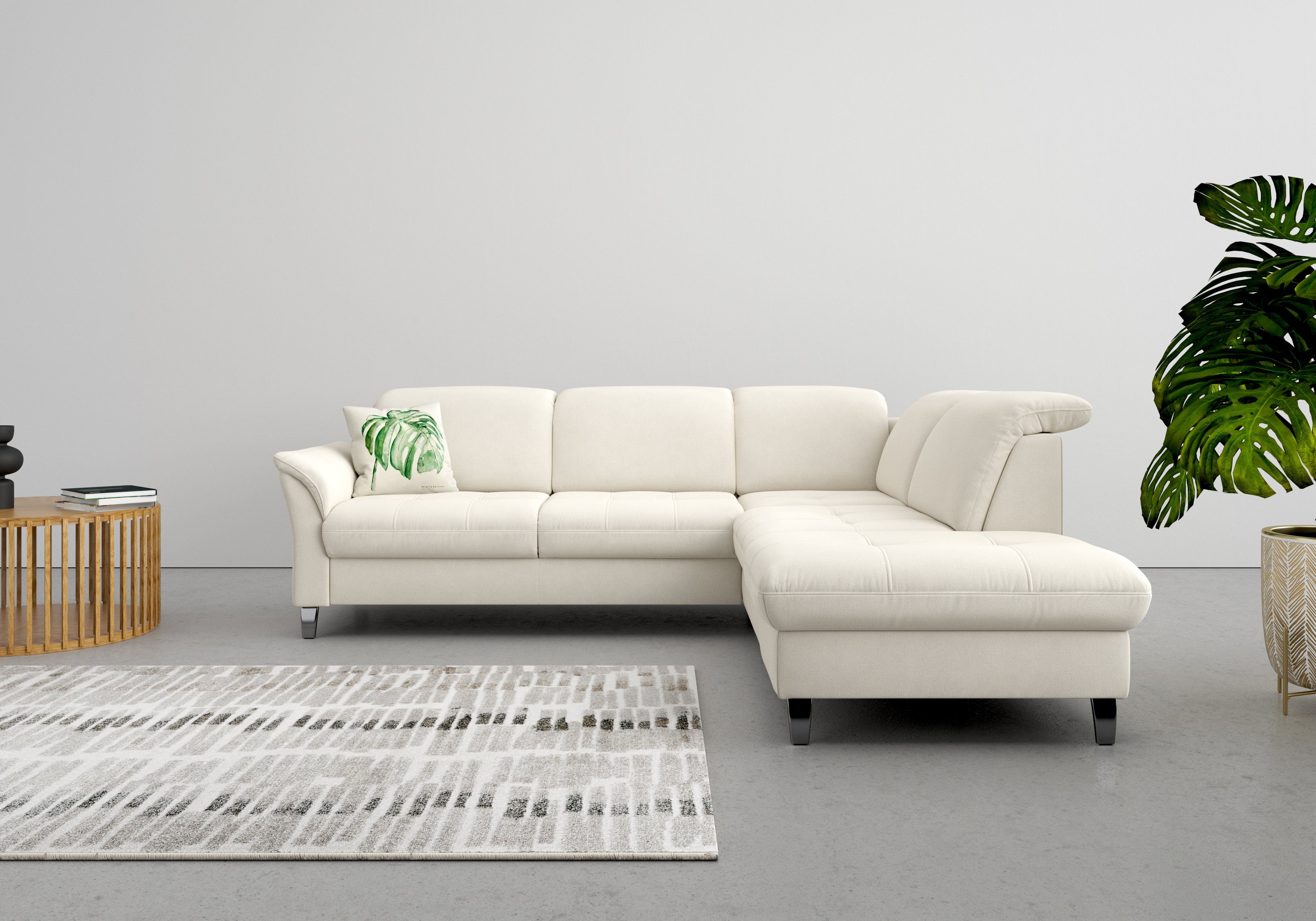 sit&more Ecksofa Maggiore, Bettfunktion wahlweise und mit Stauraum Kopfteilverstellung