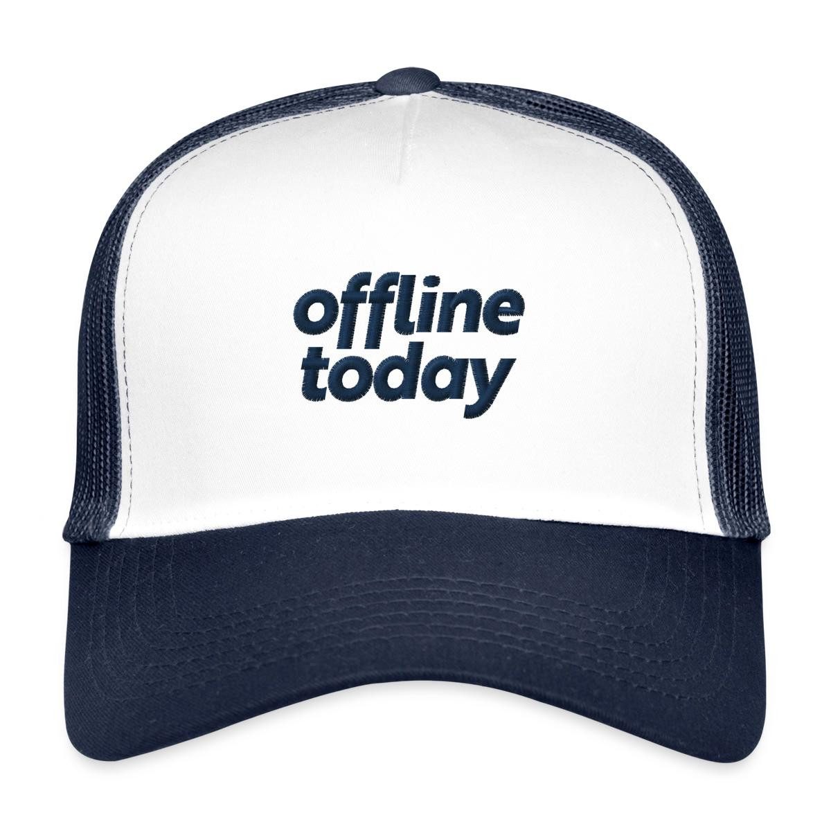 Spreadshirt Trucker Cap Stickmotiv Offline Today Heute Offline Trucker Cap (1-St)