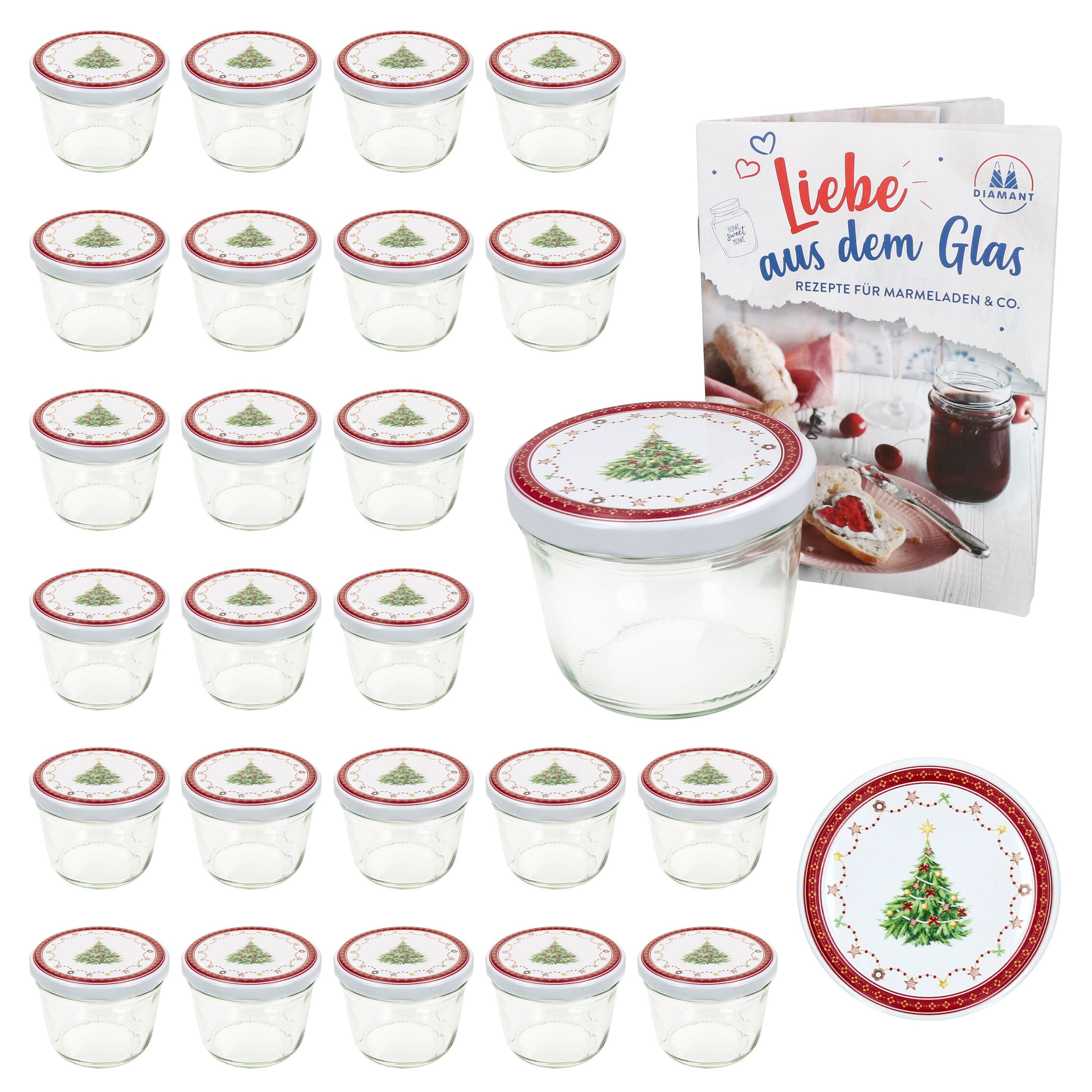 MamboCat Einmachglas 25er Set Sturzglas 230ml Einmachglas + TO-Deckel 82 Weihnachtstraum, Glas – Bild 2 von 5