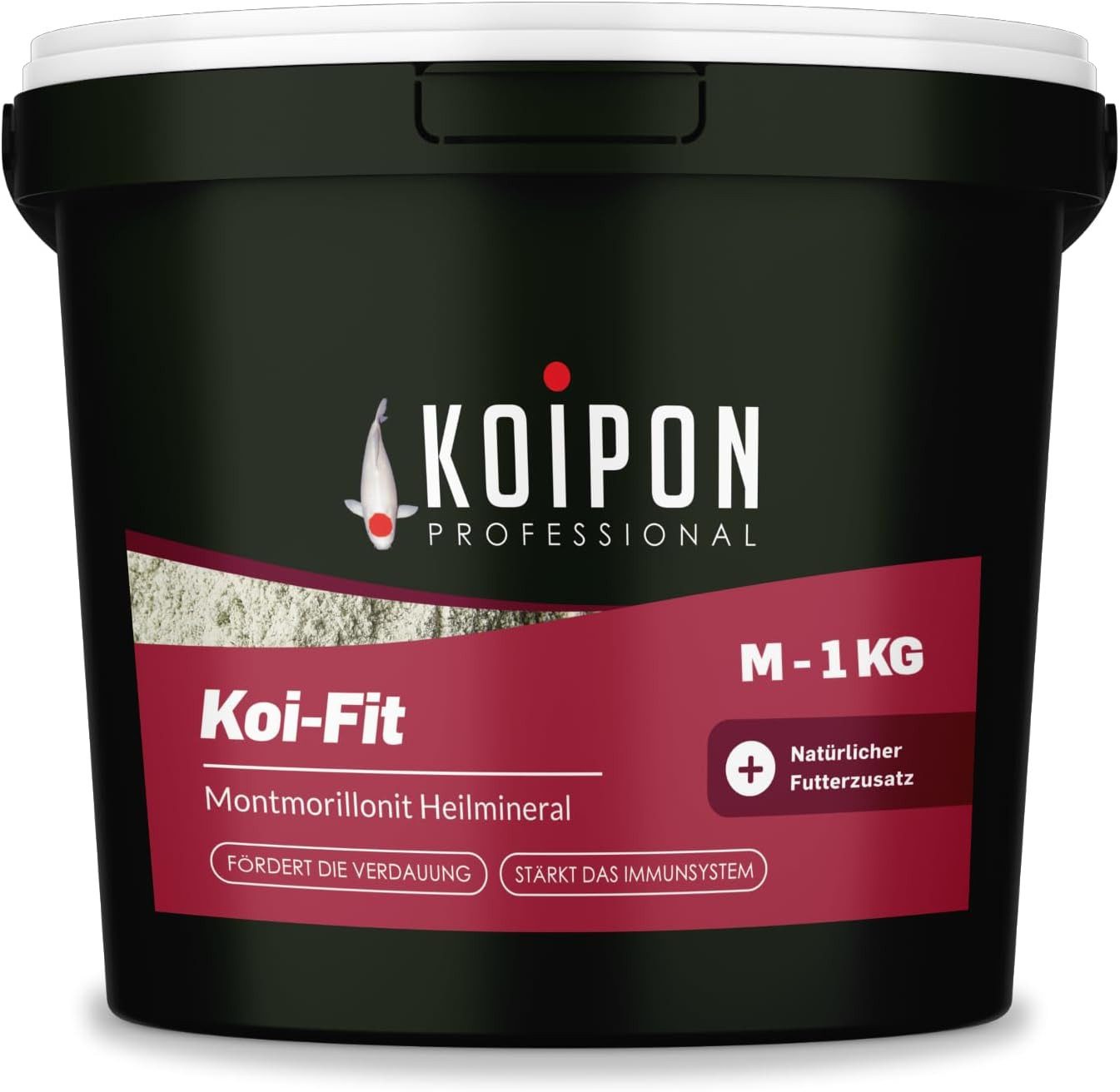KOIPON KOIPON Koi-Fit Futteraufwertung Montmorillonit für Farbe & Gesundheit, Nahrungsergänzungsmittel für: Fische, Made in Germany
