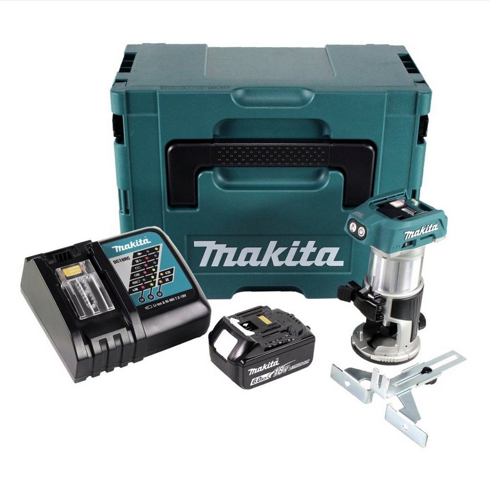 Thumbnail - Makita Oberfräse DRT 50 RG1J Akku Multifunktionsfräse brushless 18V + 1x Akku 6,0 Ah +