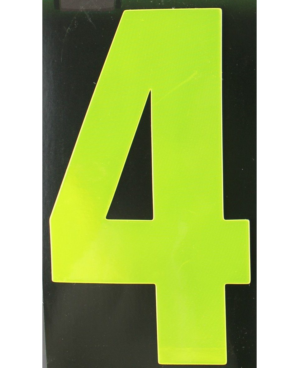 Aco Hausnummer Conacord Reflektierende Klebezahl 4 gelb 170 mm 4