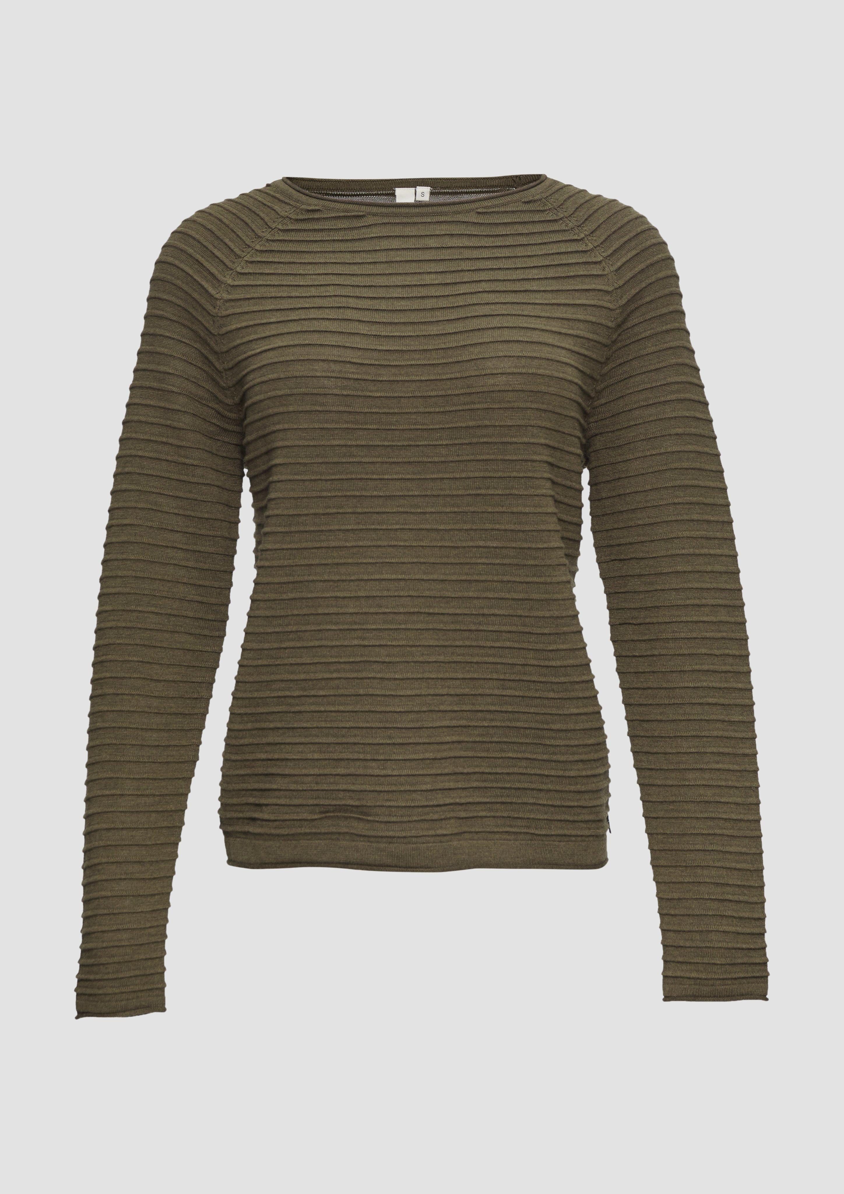 Strickpullover Pullover mit Strukturmuster aus Viskosemix