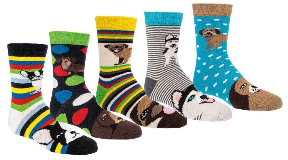 Socks 4 Fun Freizeitsocken Socks 4 Fun 3189 lustige Hunde 3-er Bündel (3  Paar, 1-Paar, 3 Paar)