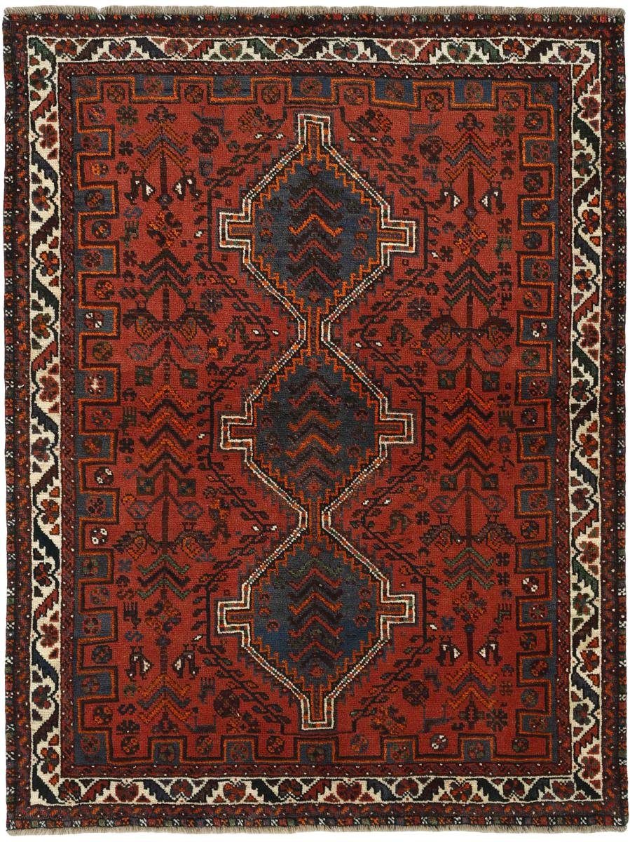Orientteppich Shiraz 154x206 Handgeknüpfter Orientteppich / Perserteppich, Nain Trading, rechteckig, Höhe: 10 mm