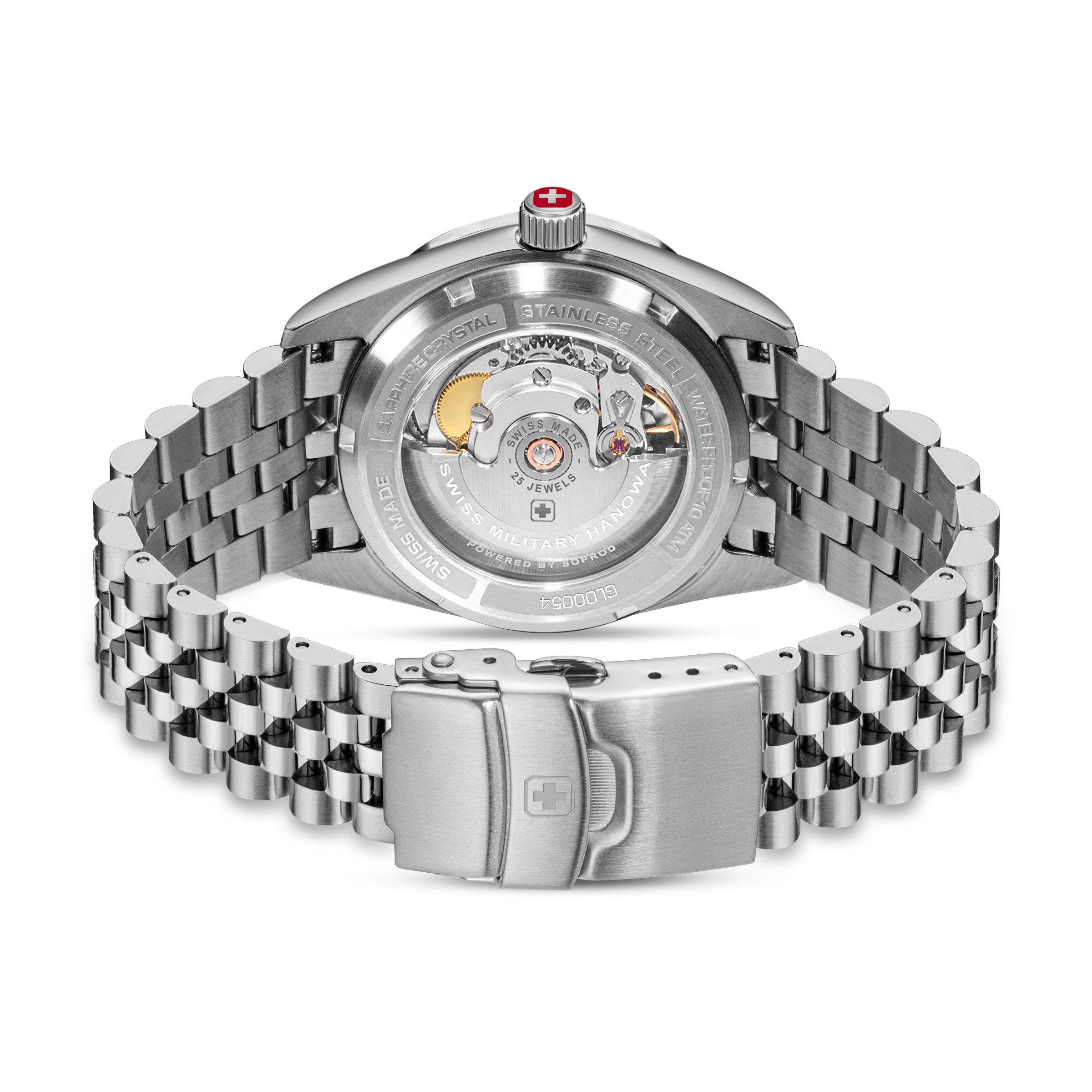 Swiss Military Hanowa Automatikuhr Master Diligenter SMWGL0005405, Armbanduhr, Herrenuhr, Swiss Made, Mechanische Uhr, Edelstahlarmband