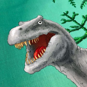 Kinderbettwäsche Dino Grün, ESPiCO, Renforcé, 2 teilig, Digitaldruck, Dinosaurier