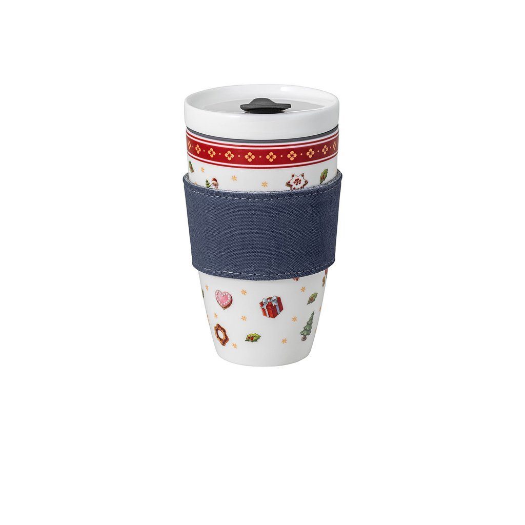 Villeroy & Boch Coffee-to-go-Becher Coffee To Go Becher Toy's Delight, 1-tlg., Porzellan, Premium Porcelain, teils mikrow.- & spülmsicher, Made in Germany