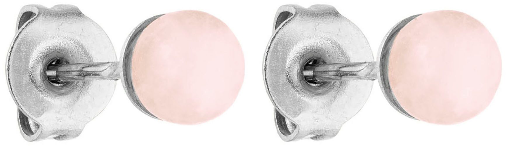 Purelei Paar Ohrstecker Schmuck Geschenk Rose Quartz Ohrringe, mit Rosenqua günstig online kaufen