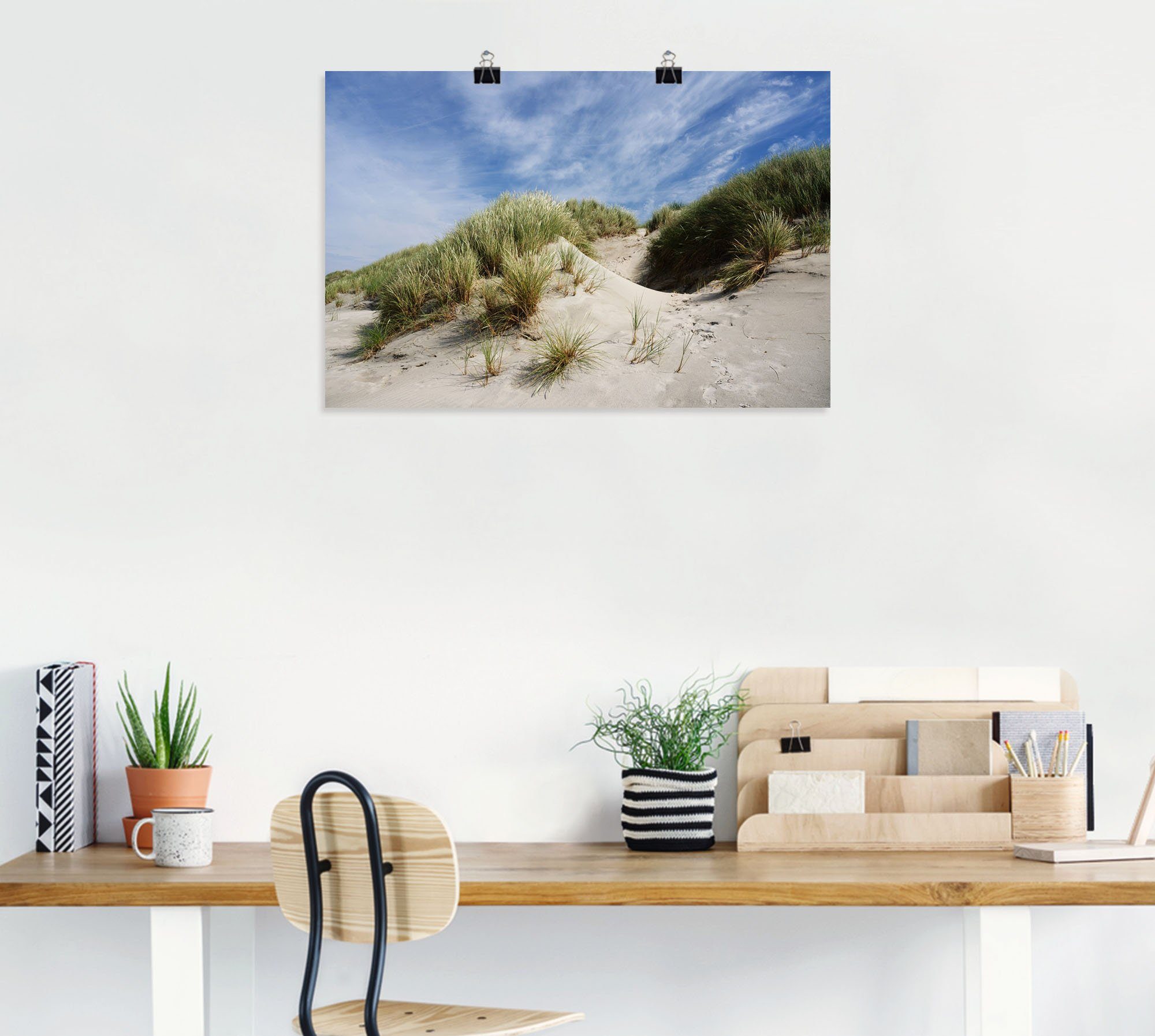 Artland Wandbild Baltrum, versch. oder St), Alubild, Größen Dünen Strandbilder als in auf Poster (1 Leinwandbild, Wandaufkleber