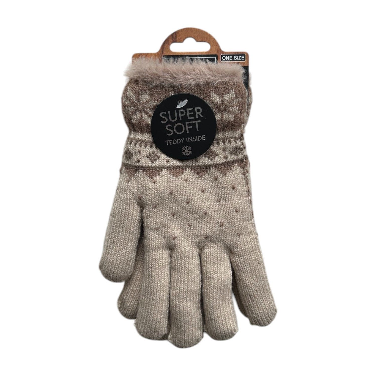 Strickhandschuhe Winter Damen Handschuhe Schneeflocke » günstige Fingerhandschuhe