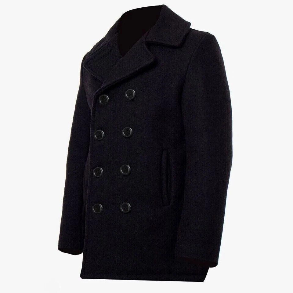 WOOLRICH Kurzmantel Woolrich Herren Mantel, WOOLRICH LIGHT MELTON PEACOAT Kurze Mantel. Kurz