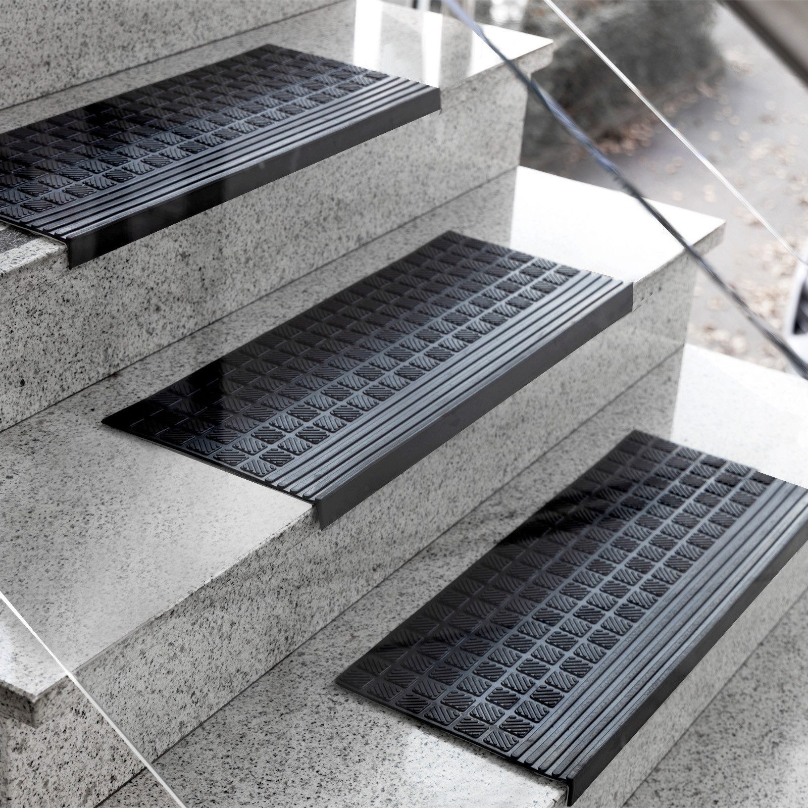 Karat Stufenmatte Diamond, Treppenschutz, Stufenschutz, Schwarz, rechteckig günstig online kaufen