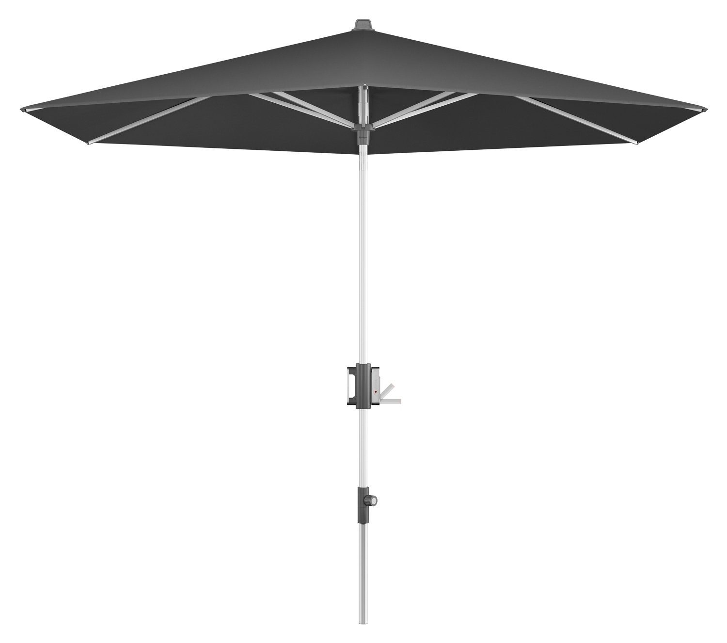 Knirps® Sonnenschirm APOLL, Dunkelgrau, Ø 290 cm, Aluminium, Neigbar, Höhenverstellbar, Polyesterschirm