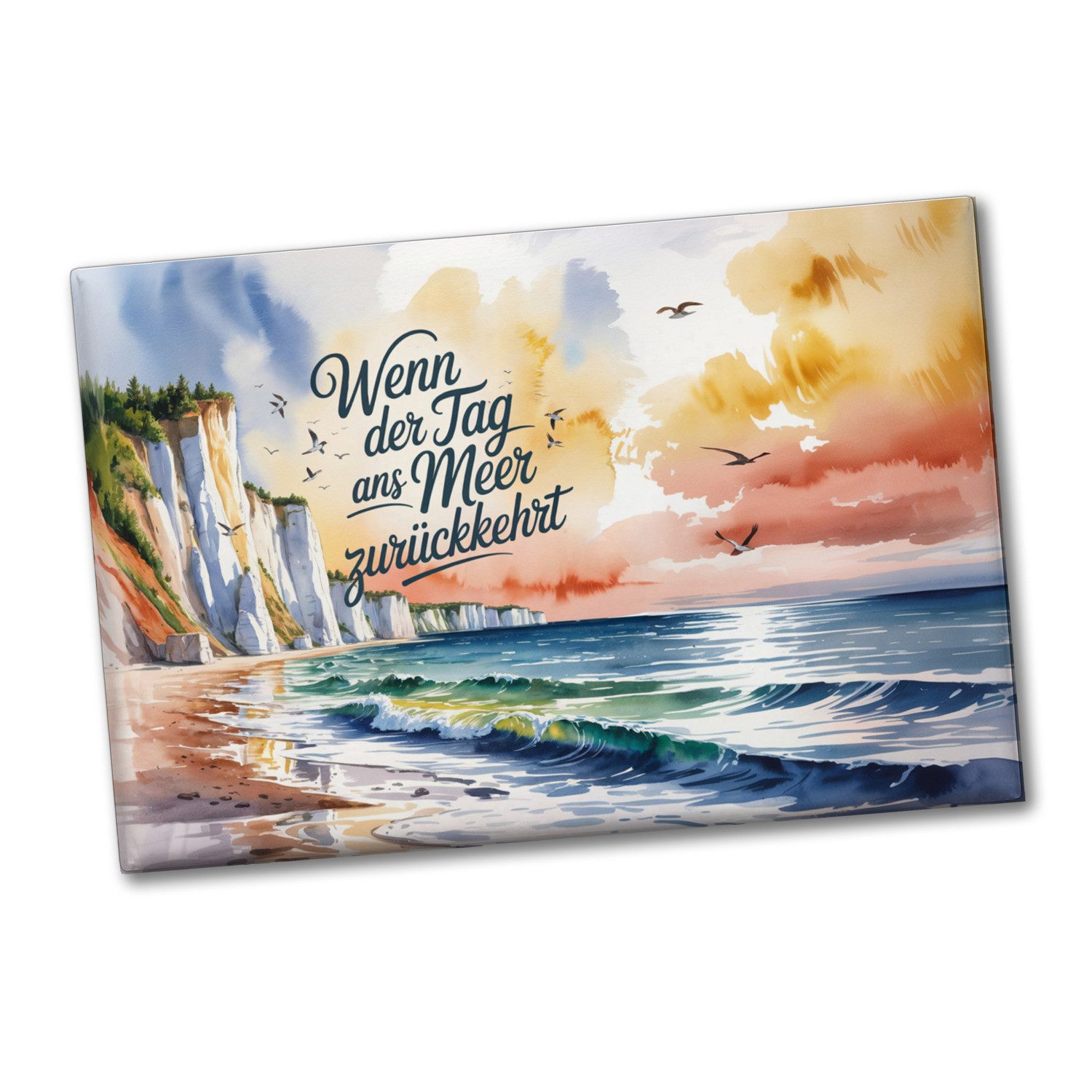 speecheese Magnet Ostsee Steilküste Rügen Souvenir Magnet - Tag ans Meer zurückkehrt von speecheese