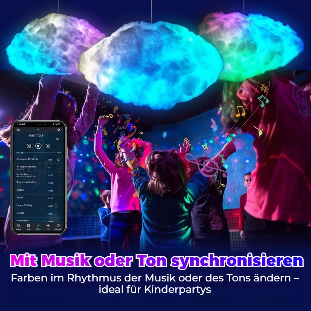 JOYOLEDER LED Pendelleuchte RGB Regenbogen Watte günstig online kaufen