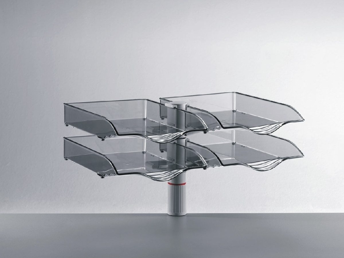 NOVUS Tischaufsatz Schalenset Duo Copyswinger II lichtgrau 2x2 incl. 4 Schalen