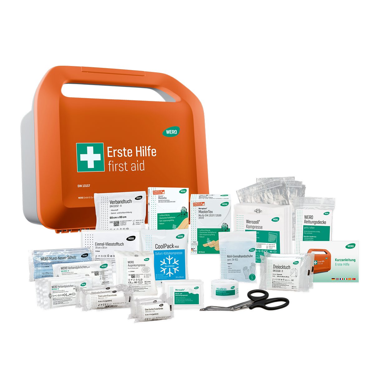 WERO Erste-Hilfe-Koffer Smart Case® klein - Erste-Hilfe-Koffer DIN 13157, (mit Weroplast MasterTex Pflastern)