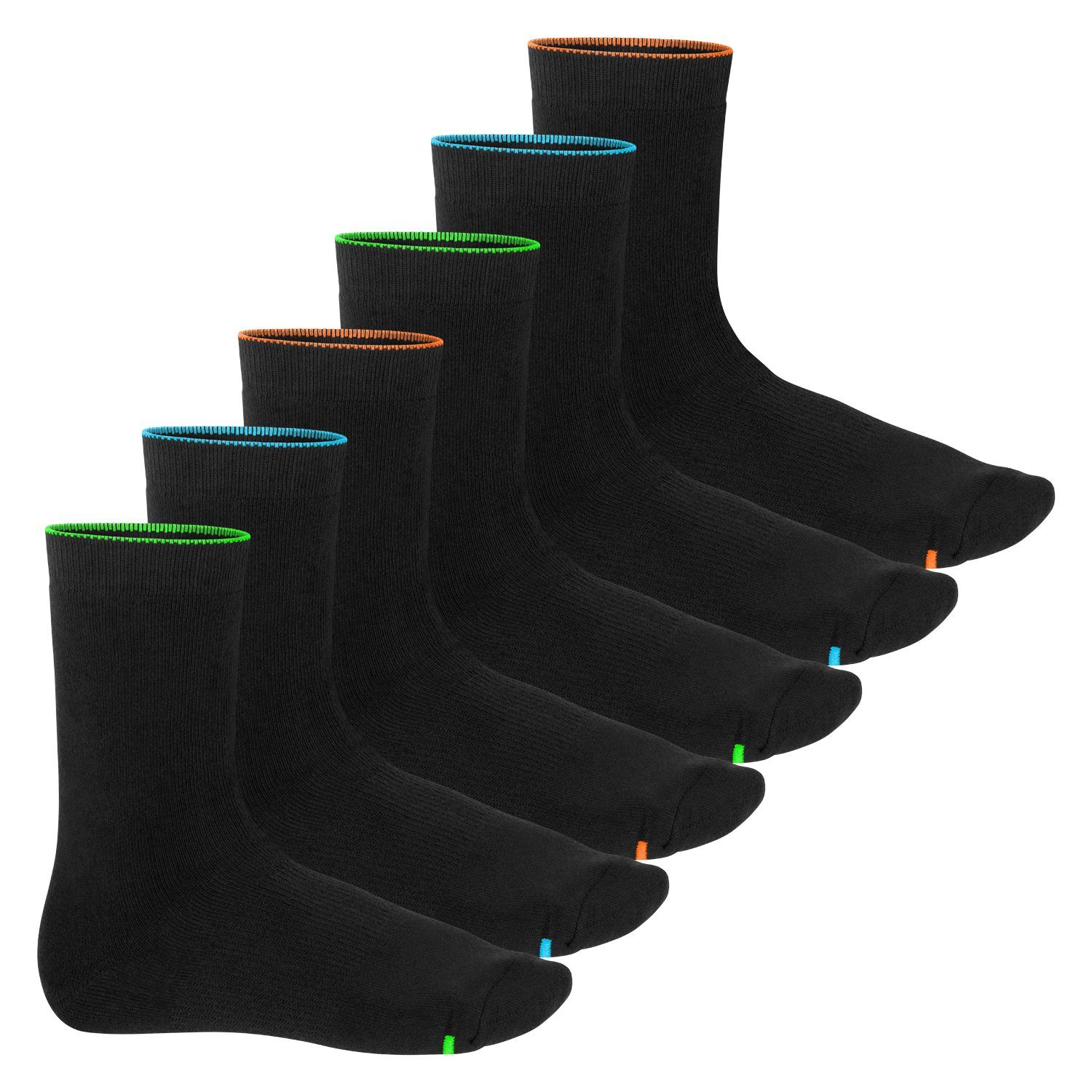 - Socken Vollfrottee Paar) Footstar Neon Glow Wintersocken Thermo Warme Thermosocken Damen/Herren (6