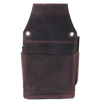 SHG Kellnerbörse ◊ Leder Geldbörse + Holster Kellner*innen Servicekräfte Taxifahrer (Gastrogewerbe, braun), Taxibörse, Lederbörse, großes Münzfach