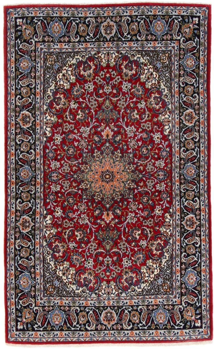 Orientteppich Isfahan Seidenkette 106x169 Handgeknüpfter Orientteppich, Nain Trading, rechteckig, Höhe: 8 mm