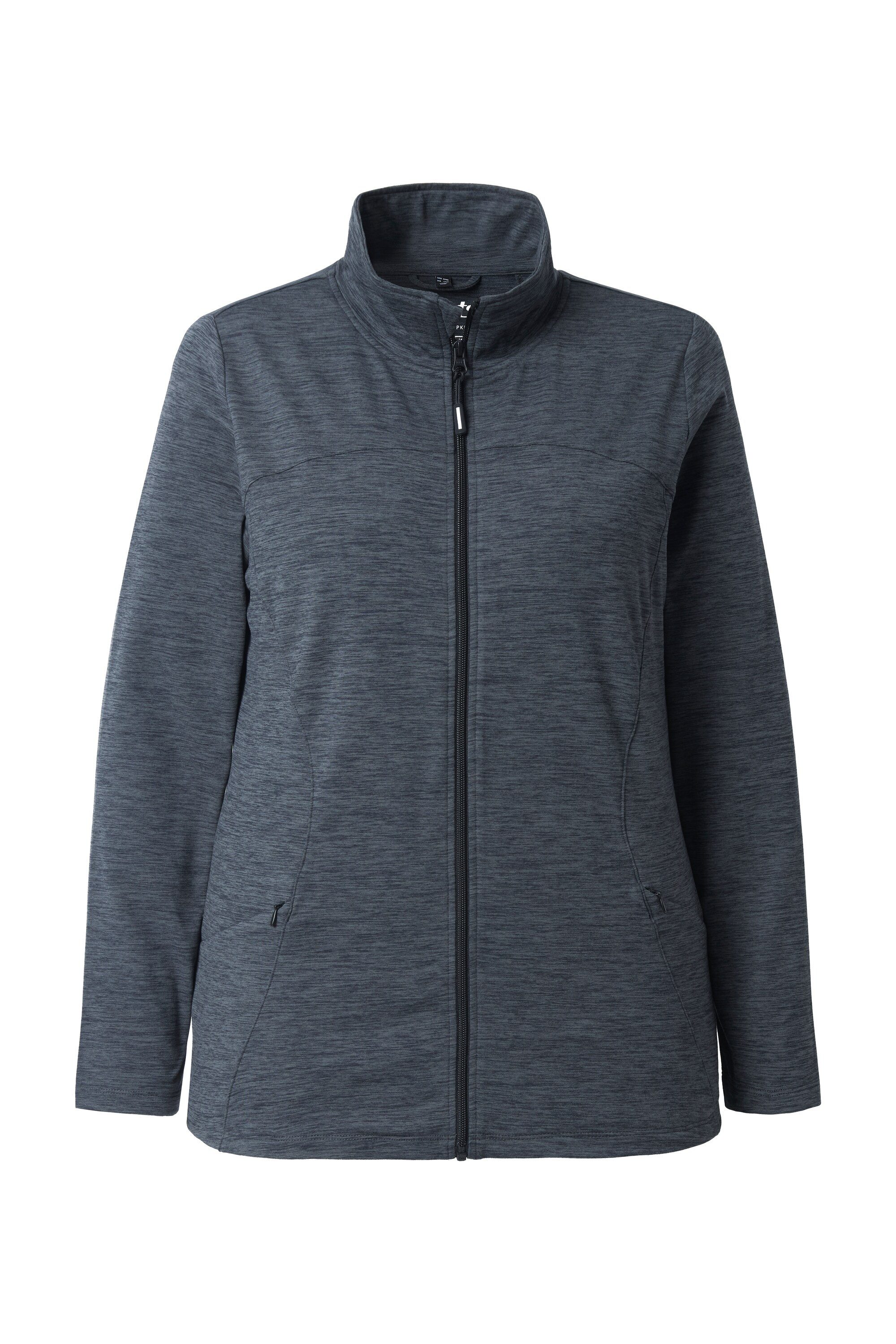 Ulla Popken Sweatjacke Funktions-Sweatjacke Slim Stehkragen Langarm günstig online kaufen