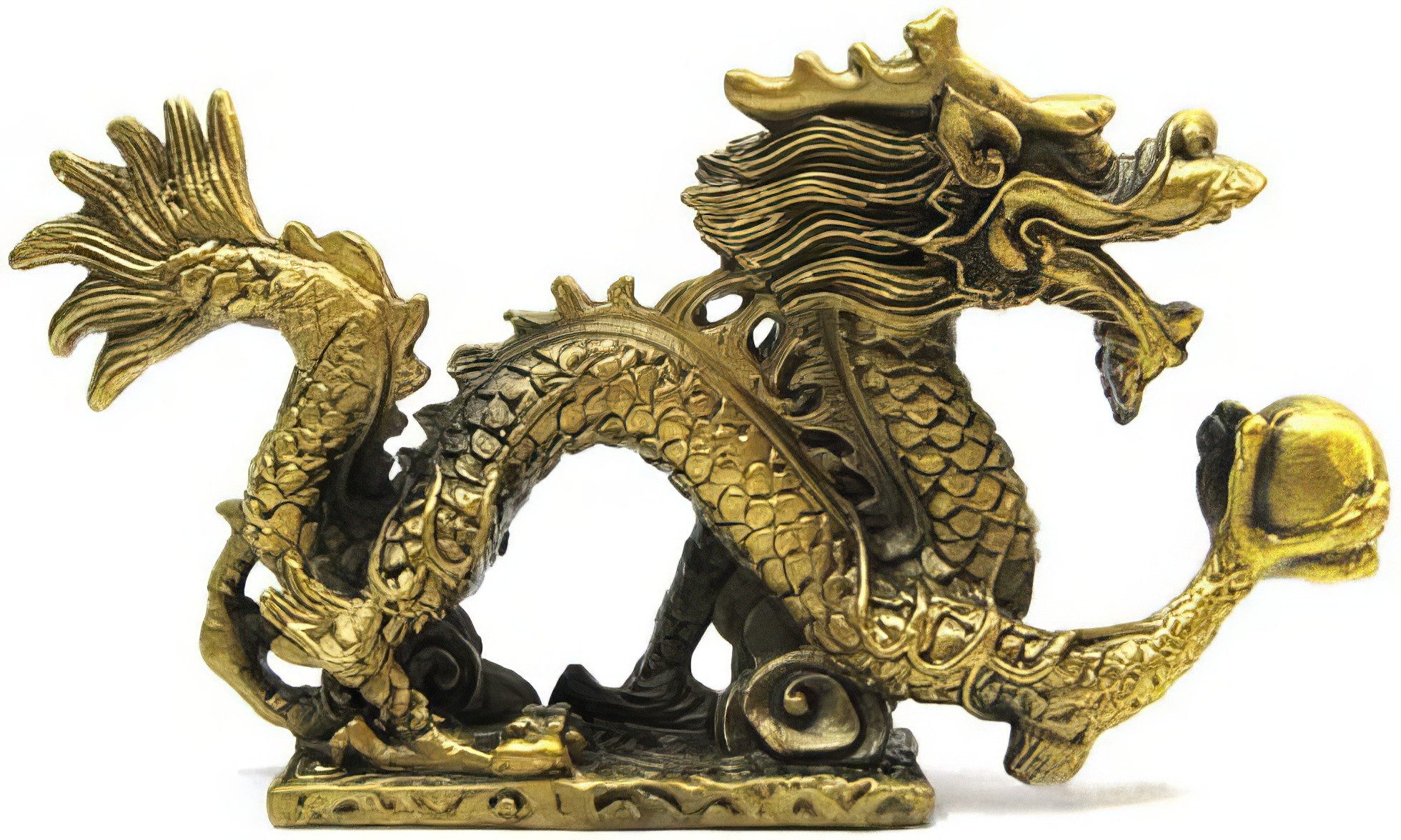Dekofigur Fengshui wunderschöner Drachen Glücksbringer