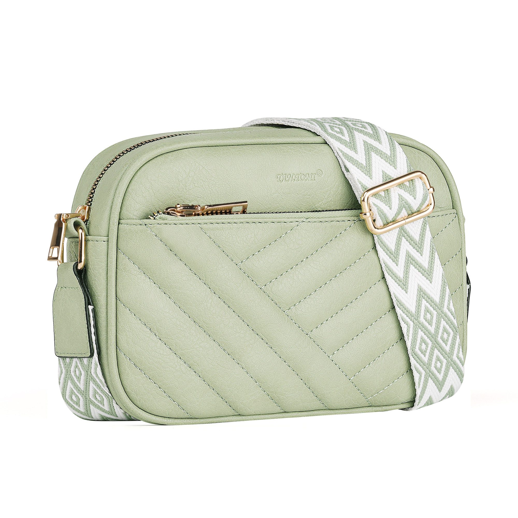 TAN.TOMI Umhängetasche Damen Handy Schultertasche Gestepptes Design Crossbo günstig online kaufen