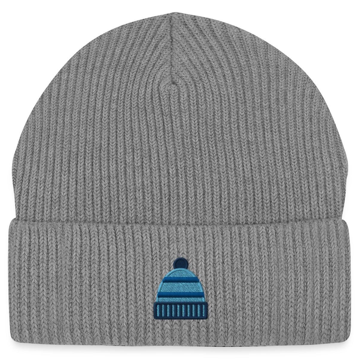 Beanie Stickerei Wintermütze Fisherman Beanie Bio Mütze