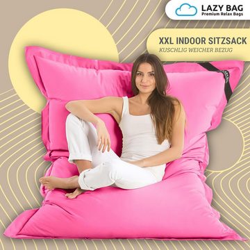 LazyBag Sitzsack Indoor & Outdoor XXL Riesensitzsack (Sitzkissen Bean-Bag, Nylon Bezug), 180 x 140 cm