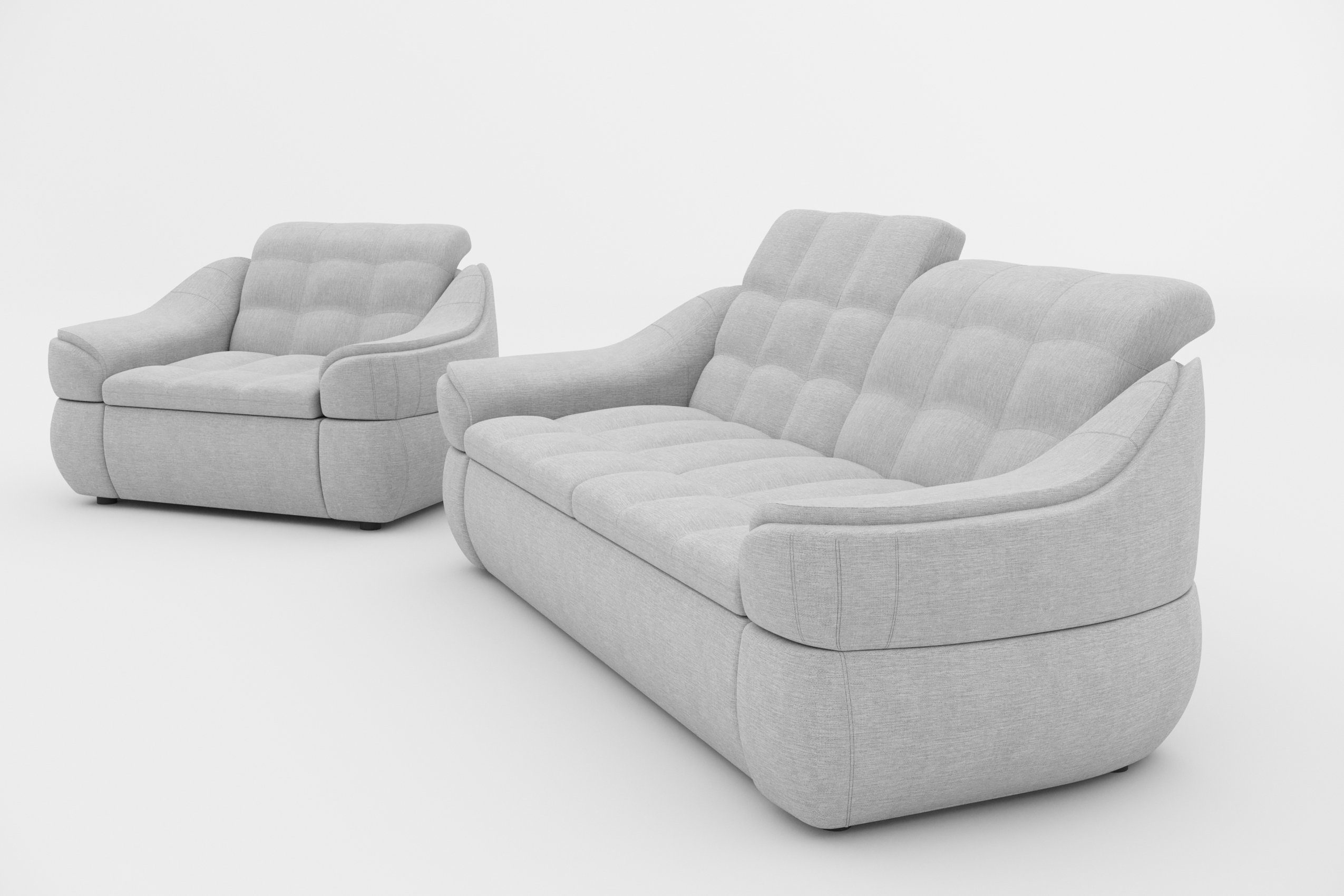 aus Europa in Modern Sofa Sessel, made Design, und (Set Polstergarnitur Alisa, 2-Sitzer (2-tlg), Stylefy bestehend