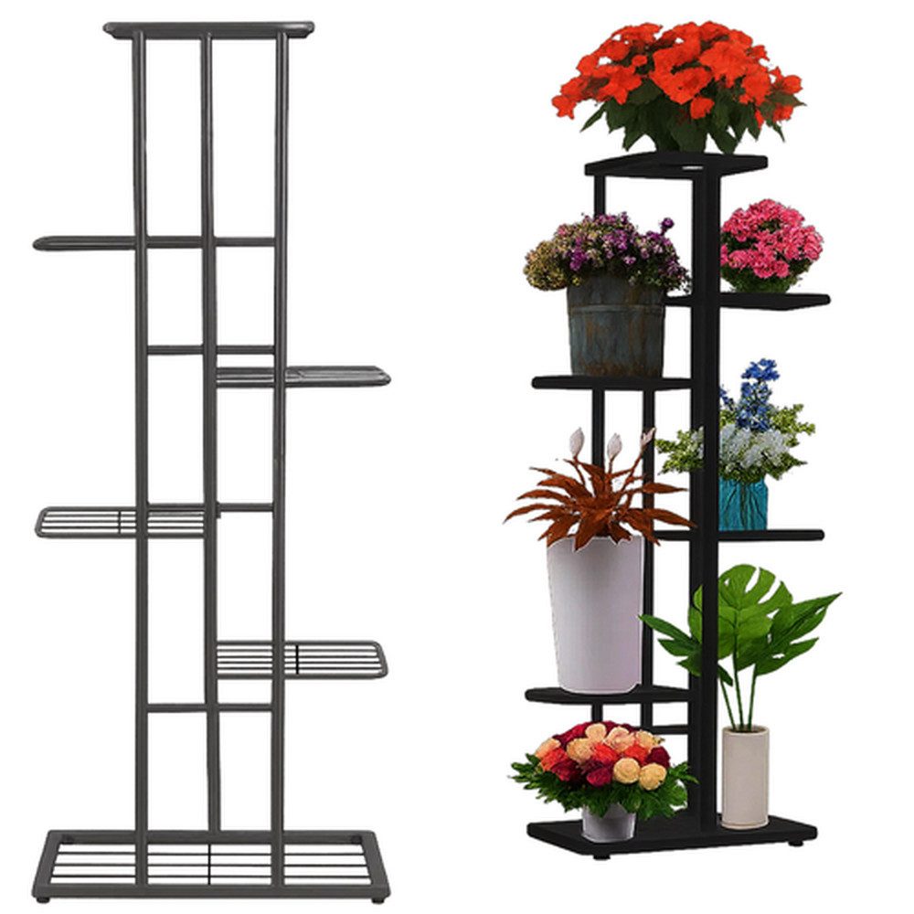Ruhhy Blumenständer Blumenständer 6-stöckiger (Spar-Set, dekorativ), Offene Regalstruktur sorgt für Licht- und Luftzirkulation