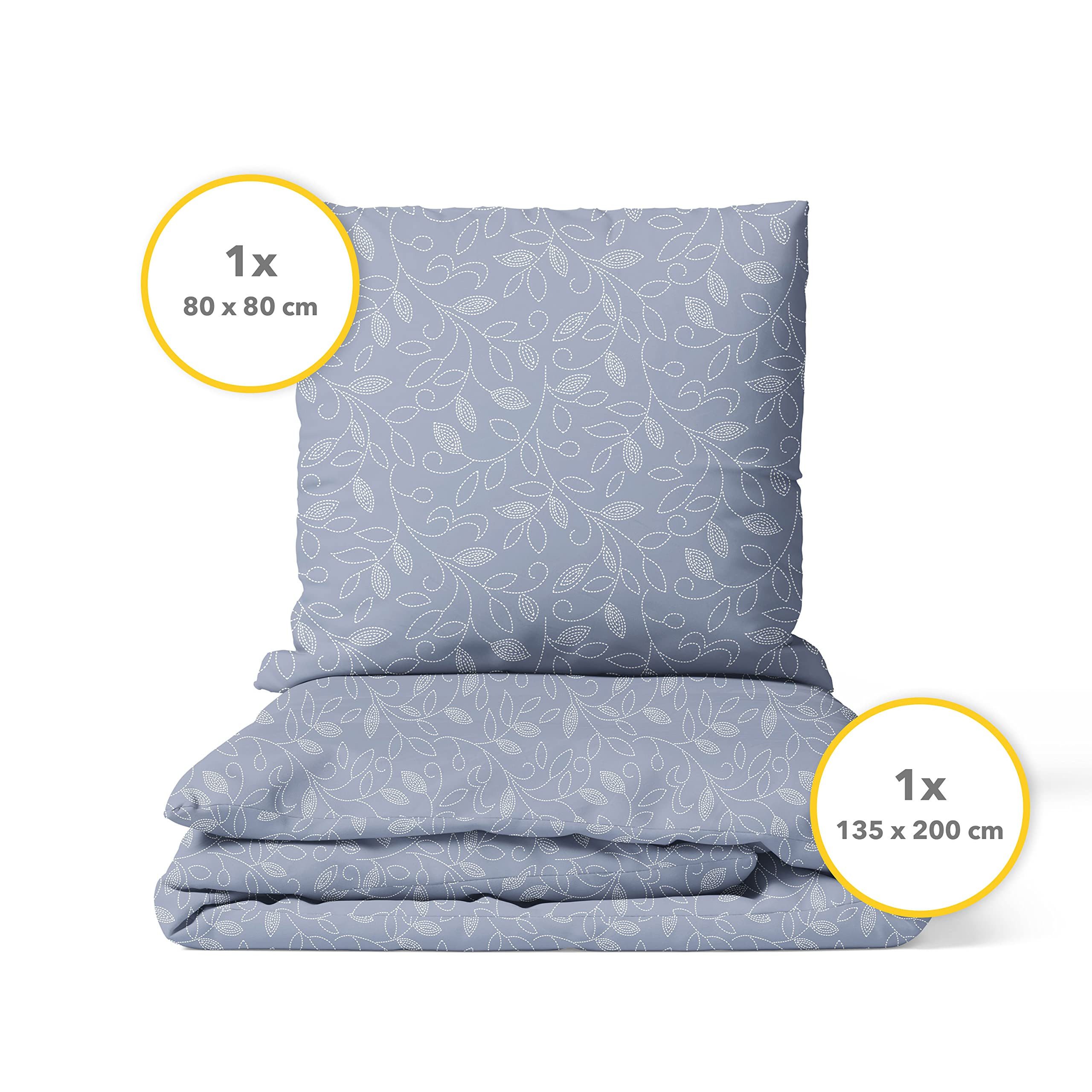 Träumschön Bettwäsche Premium Biber Bettwäsche 135x200 oder 155x220 cm, Blumen, Biber, 2 teilig, mit Reißverschluss, 100% Baumwolle, kuschelig warm im Winter