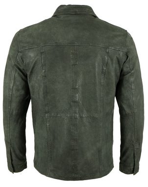 Jilani Lederjacke Nevios-2 Jilani - Herren Echtleder Lederjacke Lammnubuk grün