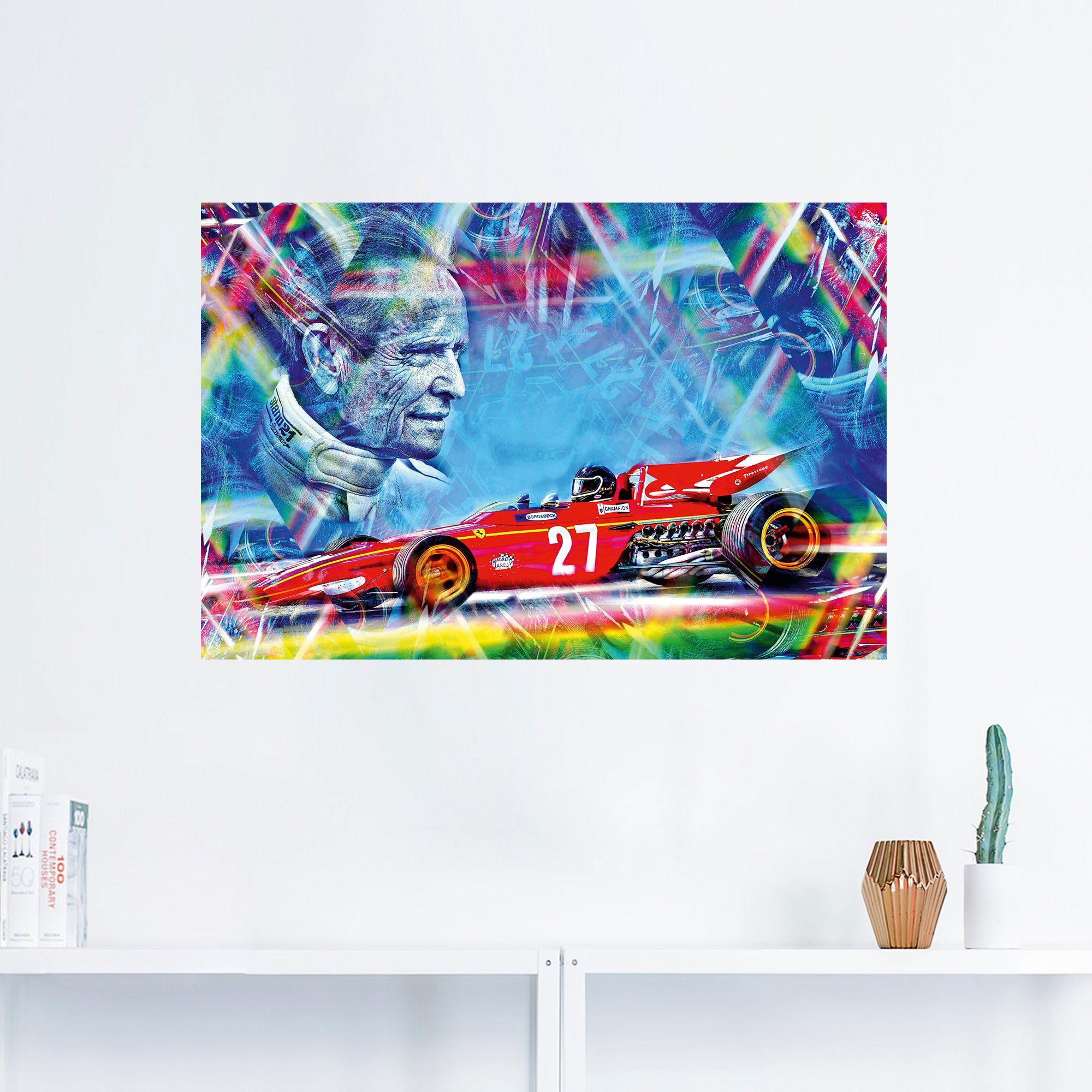 versch. die belgische Ickx Artland als (1 oder Autos Wandaufkleber Motorsportleg, Jacky Poster Größen Alubild, Leinwandbild, Wandbild - in St),