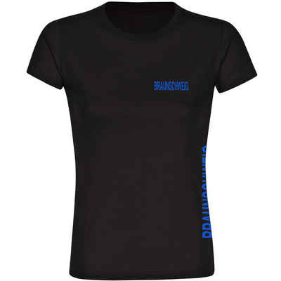 multifanshop T-Shirt Damen Braunschweig - Brust & Seite - Frauen