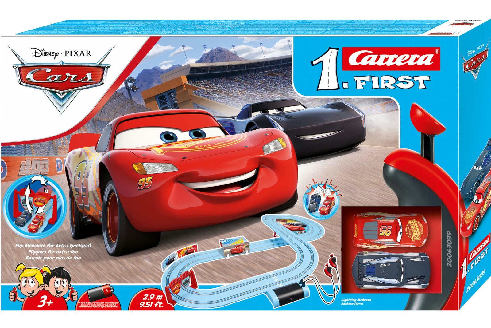 Carrera® Autorennbahn FIRST Rennbahn Disney·Pixar Cars Piston Cup  Komplettset ab 3 Jahren (Streckenlänge 2.9 m), (Set), inkl. 2  Spielzeugautos, CARRERA FIRST Disney Pixar Cars - Piston Cup