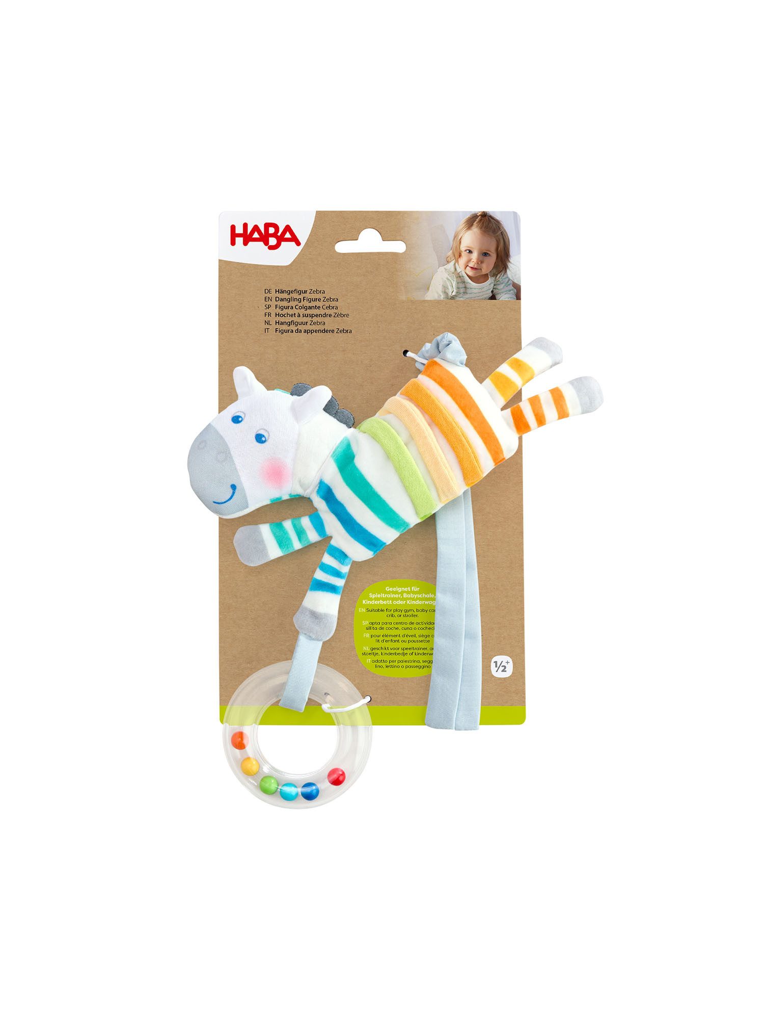 Haba Krabbelrolle New Born Geschenk, (2-tlg), Spielrolle, Motorikrolle, Babyrolle