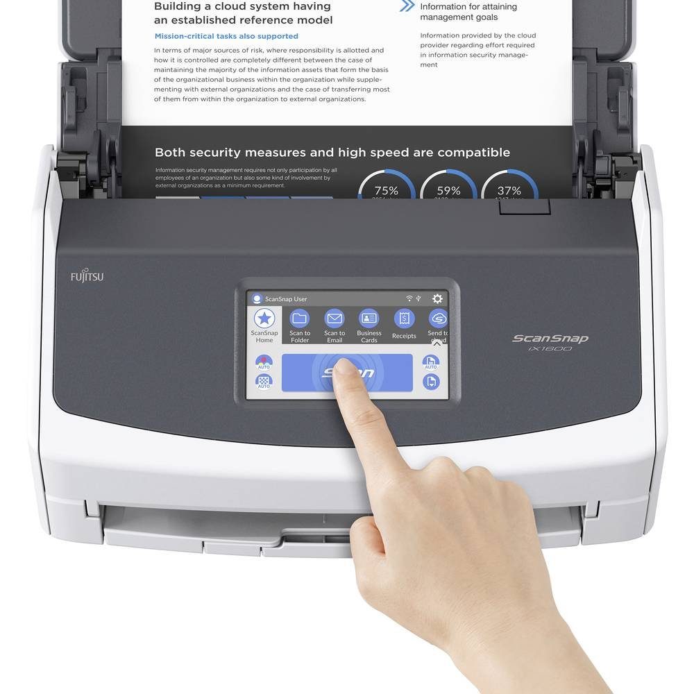 Ricoh Fujitsu Duplex-Dokumentenscanner PA03770-B401 Dokumentenscanner, (Touchscreen Farbdisplay)