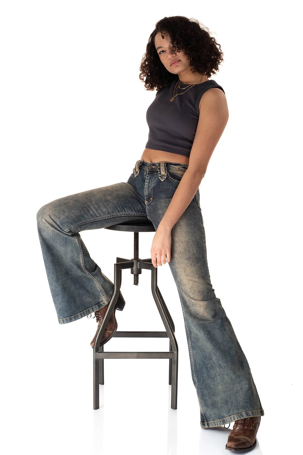Comycom Schlagjeans Damen STAR REBEL