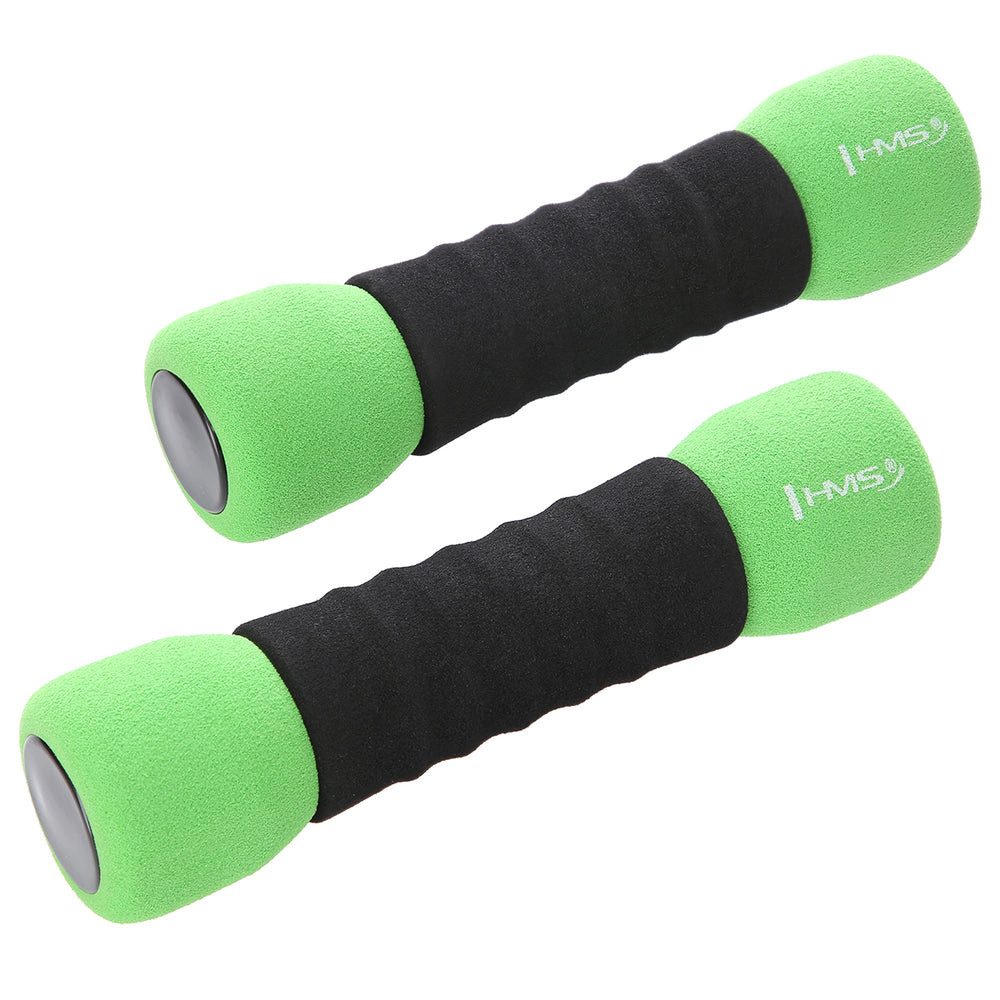 HMS Kurzhantel Aerobichanteln Schaumstoffhanteln Fitnessgewichte, (Spar-Set), Schaumstoffummantelung, Griffmulden, Paar 2 x 1,5 kg