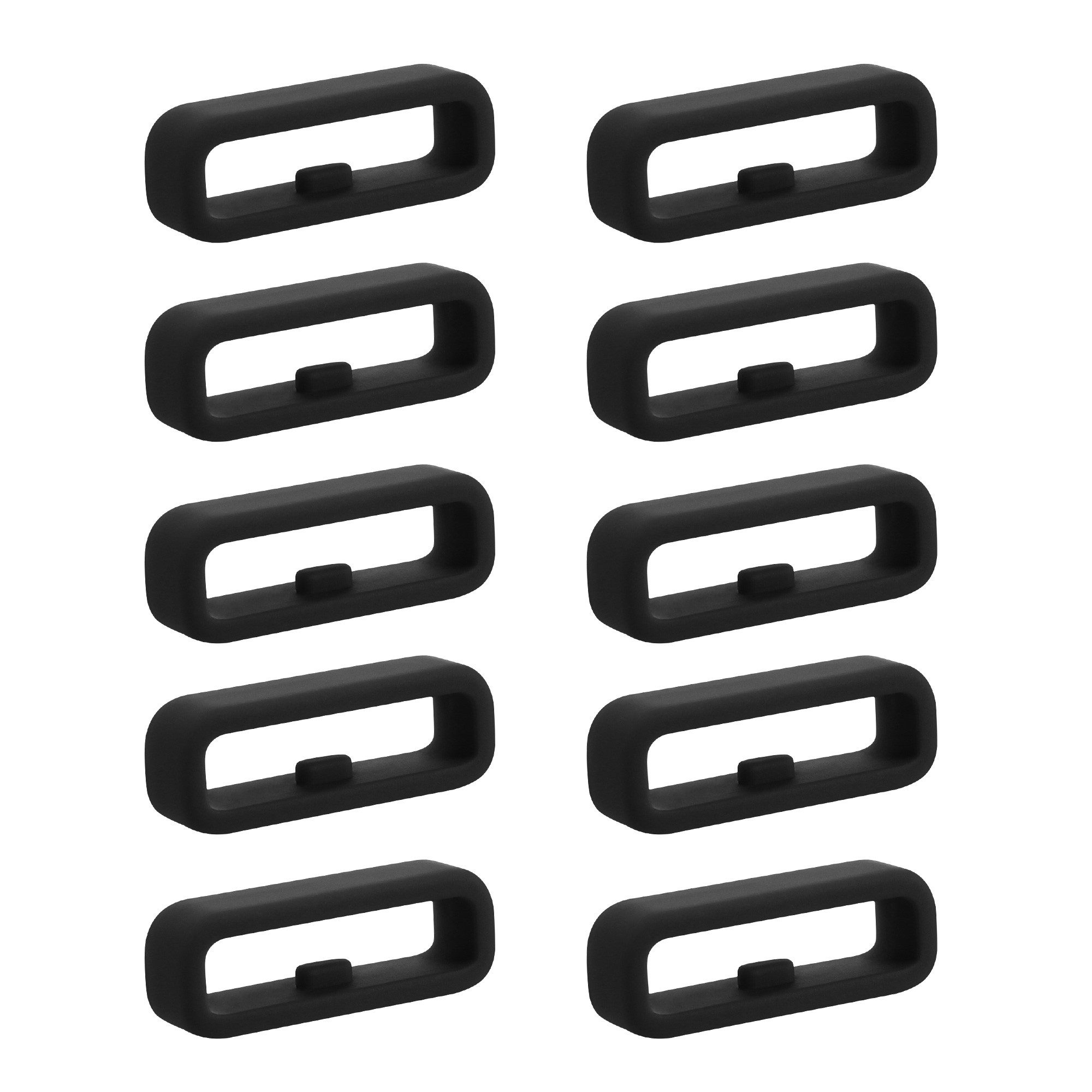 kwmobile 10x Smart Watch Band Halterung für 18mm Smartwatch Strap (Universal) Smartwatch, 10-tlg., Bandschlaufe für Fitness Tracker und Smart Uhr aus Silikon