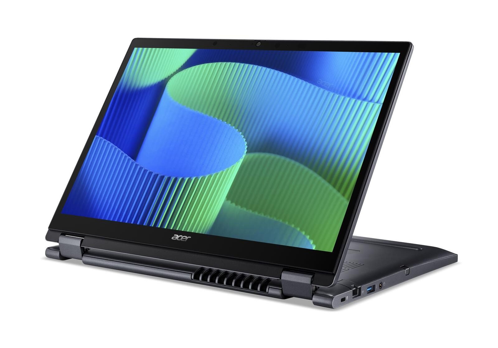 Acer TravelMate Spin P4 Intel Ultra 5 125U 16 GB RAM Touchscreen Laptop Convertible Notebook (35,6 cm/14 Zoll, Intel Core Ultra 5 125U, Intel Graphics, 16 GB, 512 GB SSD, HDMI 2.1, 2x Thunderbolt 4, MicroSD Kartenleser, Gigabit-LAN)